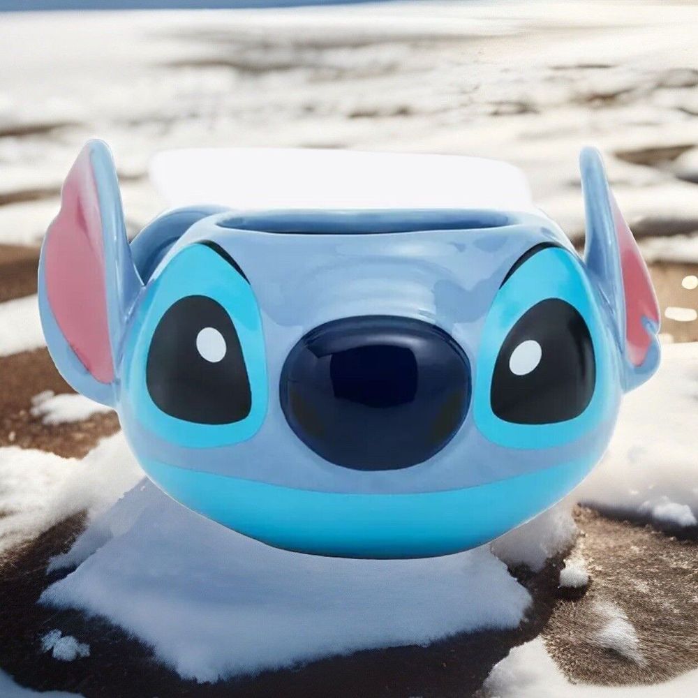 Disney Lilo & Stitch With Ears Coffee Mug Tea Cup 15 oz Ceramic 3D New